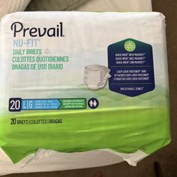 Adult Tab Diapers $5/bag (20 Count)- Large