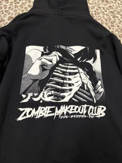 small black and white Zombie Make Out Club hoodie