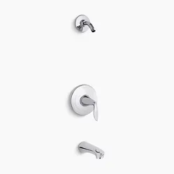 Refinia®
Rite-Temp® bath and shower valve trim with lever handle and spout, less showerhead