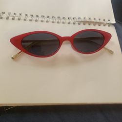 Anthropologie Matt And Nat Red Cat Eye Sunglasses Msrp $75