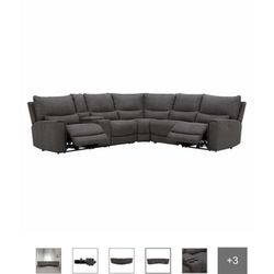 6-piece Fabric Power Reclining Sectional