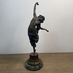 Antique 20" Claire Colinet "Ankara Dancer" Bronze Sculpture - Signed