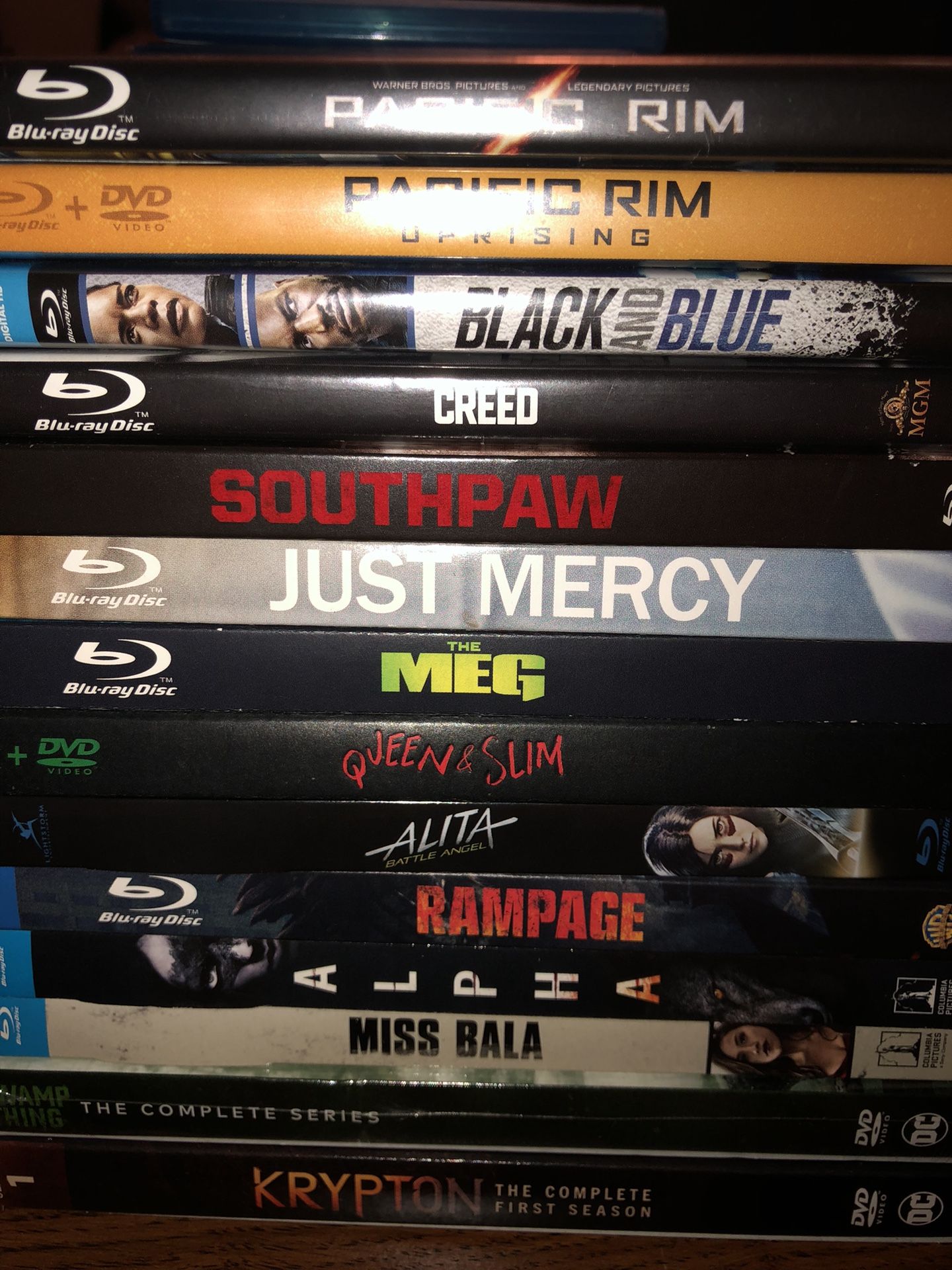 Variety of Mixed Blu-Rays $5. Ea.