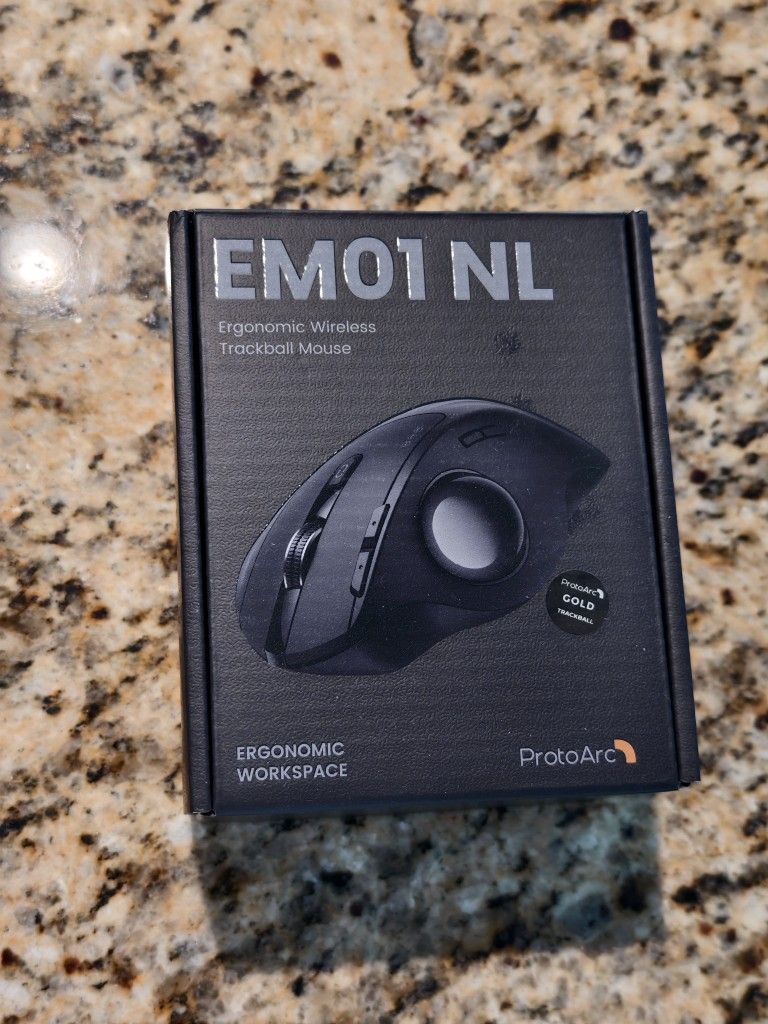 New Protoarc EM01 NL Ergonomic Bluetooth Wireless Trackball Mouse