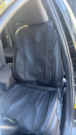 Black Leather Car Seat Cover