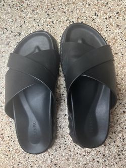 Hermès Black Slide Sandals