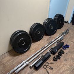 olympic barbell with weights