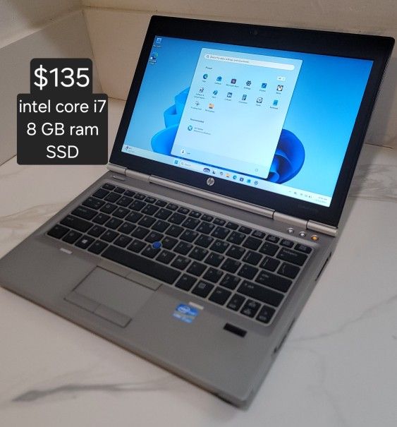 Windows 11 pro HP elitebook laptop. Intel core i7. 8 GB ram SSD DELIVERY AVAILABLE. Se Habla Español