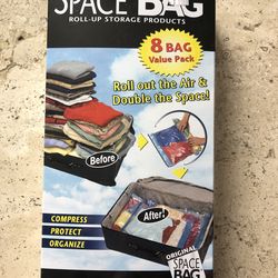 Original Travel Space Bag, 8 bag value