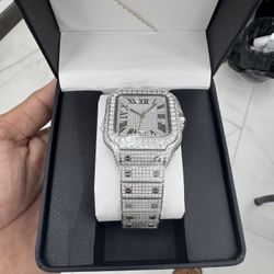 Moissanite Silver Watch 