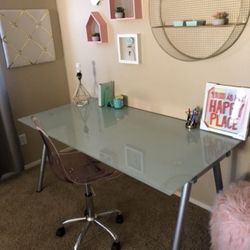 Modern Ikea Glass Top Desk