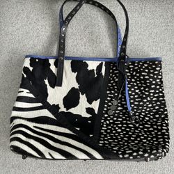 Asia Bellucci Pony Hair Leather Tote Bag Made in Italy