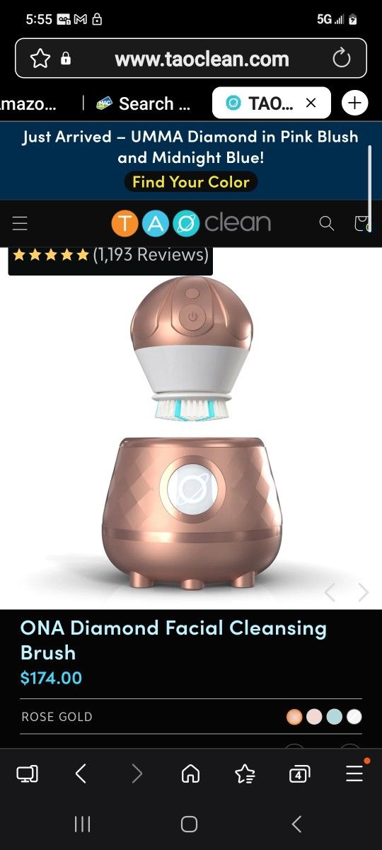 TAO Clean Ona Diamond Orbital Facial Brush
