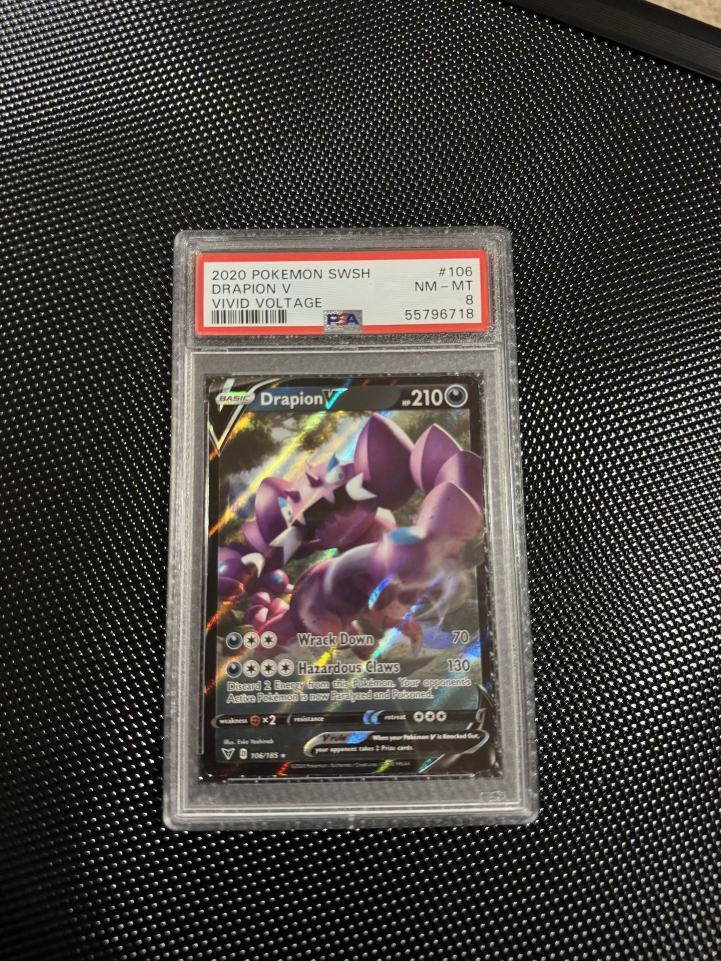 Pokemon Drapion V #106/185 PSA 8