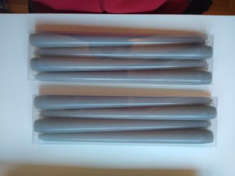 10" grey tapered candles. 2 sets
