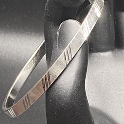 Vintage Monet Silver Bangle Bracelet 