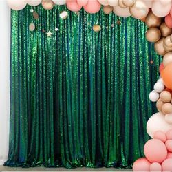 1 Panel 10x10ft Green/blue Mermaid Sequin Backdrop Panel Party Decoration New 