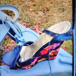 A Super Sexy Pair Of Flowerdy Platform Heels 