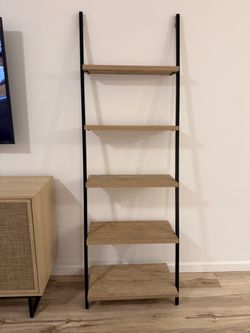 Slanted Wood Book Shelf