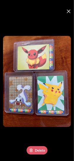 1999 Vintage Vending Machine Pokémon Stickers