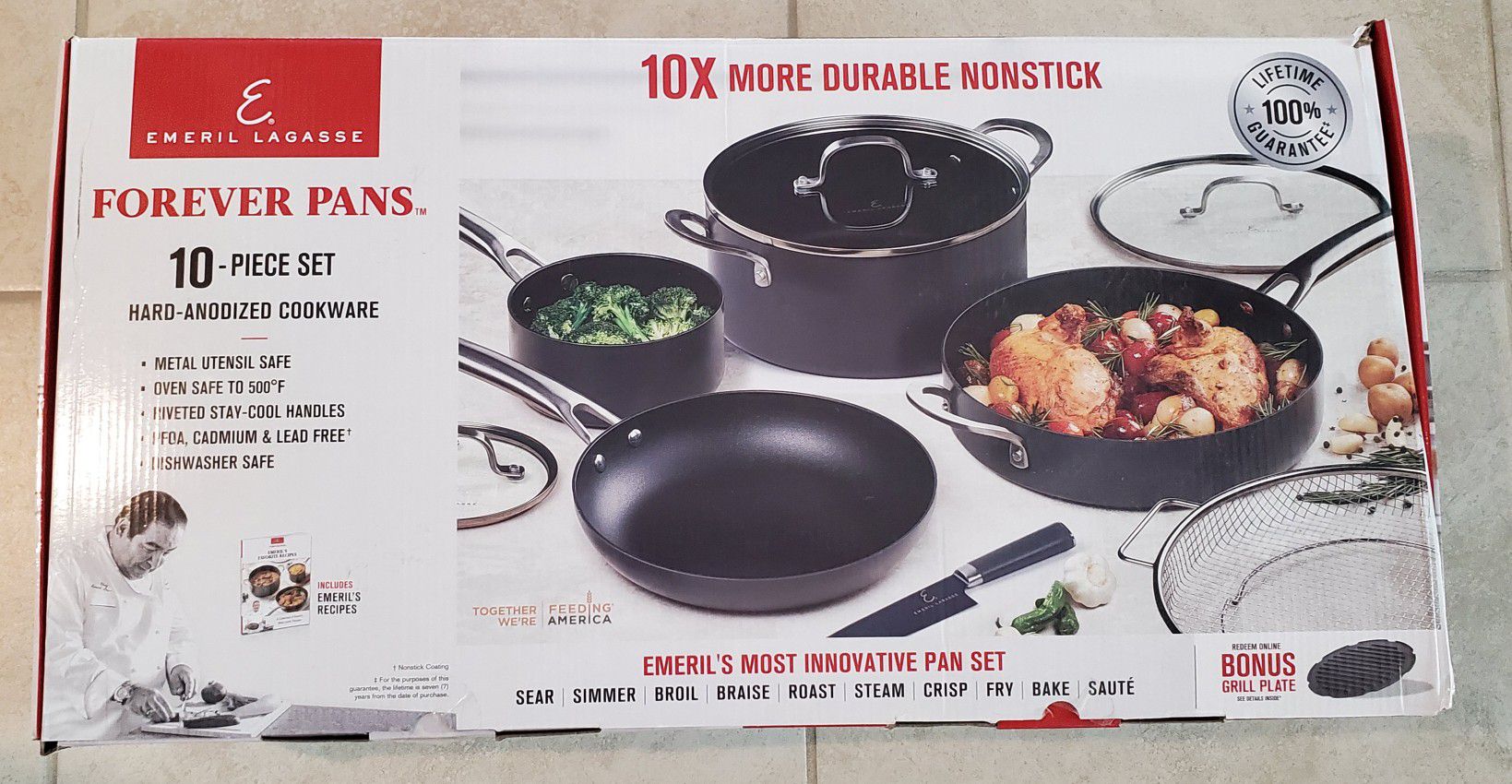 JML  Emeril Forever Pans - 10pc Set - Pans, lids and more for a lifetime  of cooking