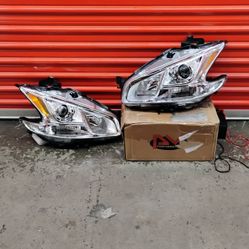 Chrome projector headlights for Nissan Maxima 2009-2014
