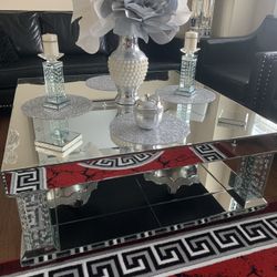 Glass And Mirror Coffee Table