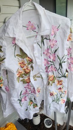 Embroidered Art Shirt size s or xs