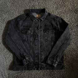 Black Demin Jean Jacket Size Medium