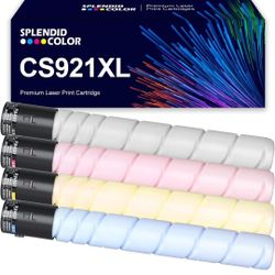 4 Pack Toner Cartridge for Lexmark 76C00K0 Cs/Cx921 923 Cx922 924 18.5K cs921 bk