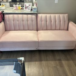 Perdue 81.5” Velvet Arm Square Arm Convertible Sofa