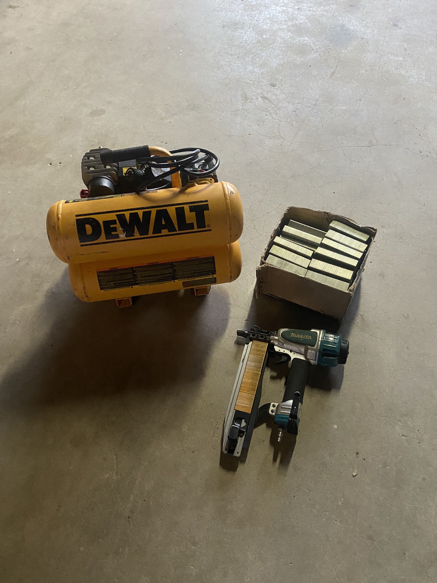 Dewalt Compressor and Makita Nail Gun