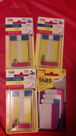 POST IT tabs $3 each pkge.