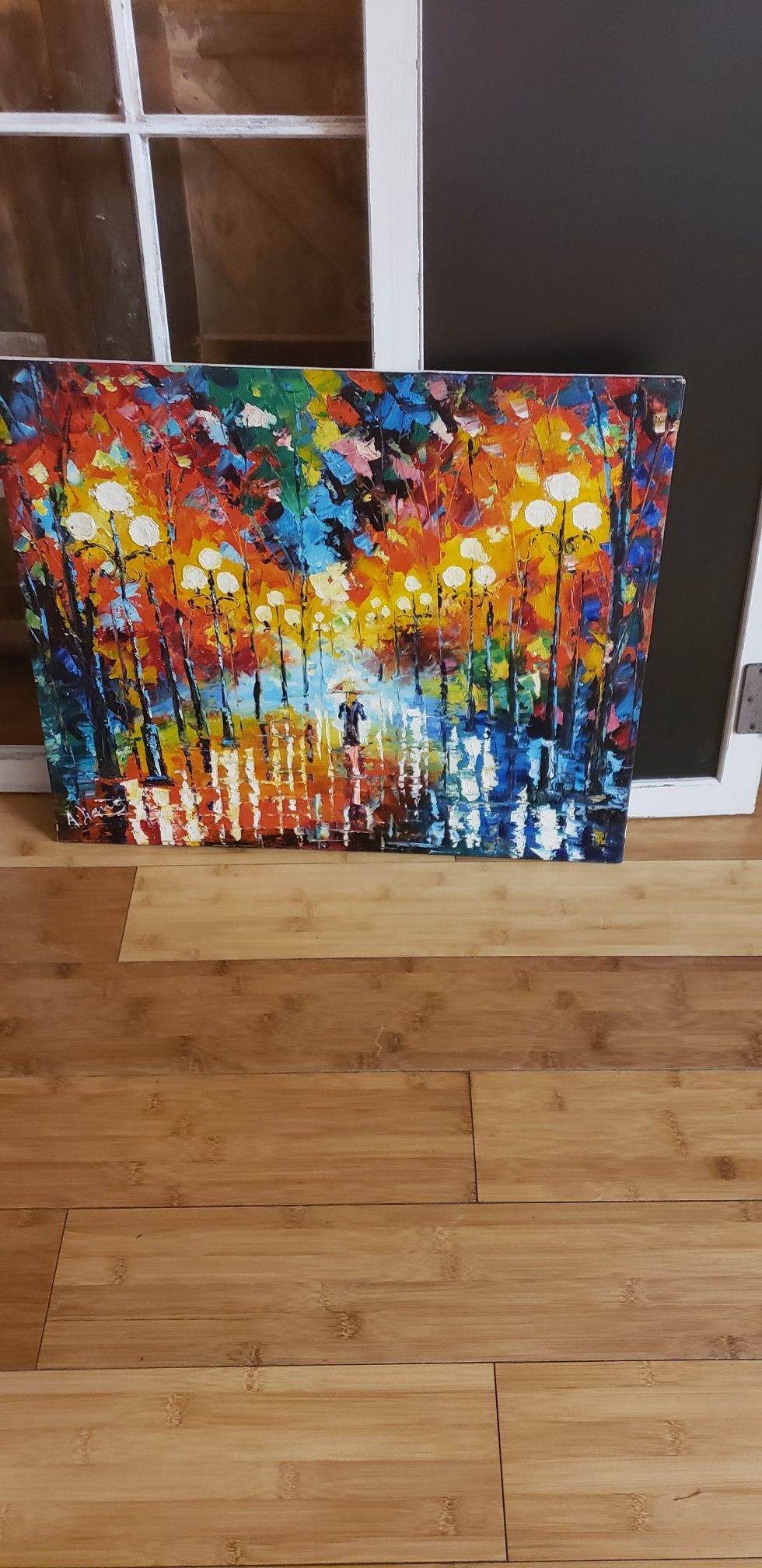 Hand painting retails for $200