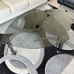 Glass Coffee & End Table Set