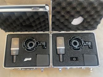 Pair of AKG C214 Condenser Microphones