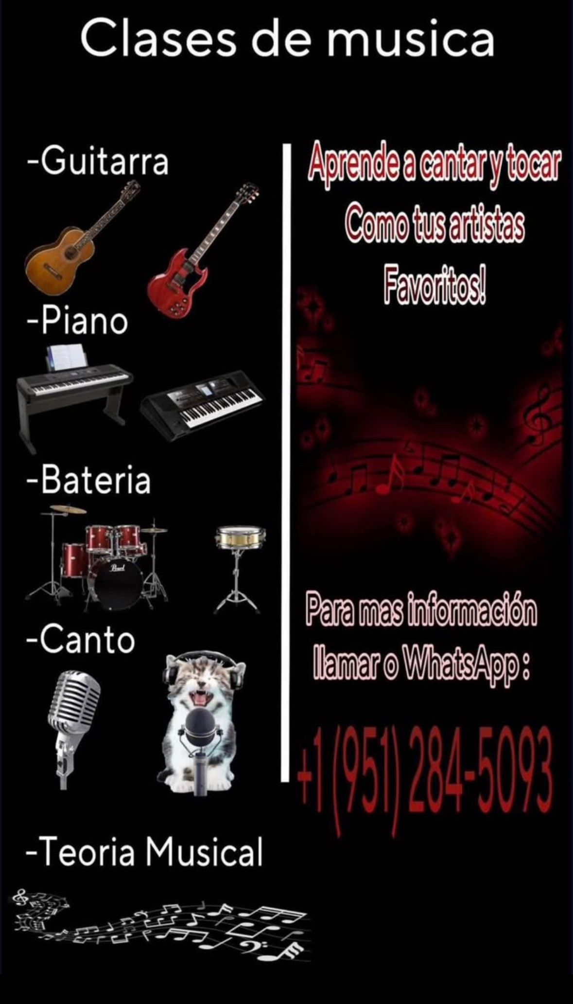 Private Music Lessons / Clases Privadas De Musica