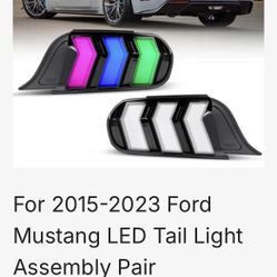Brand New RGB Hawkglow Tail Lights . ( 2024 - 26 style) for 2015-23 Mustang 