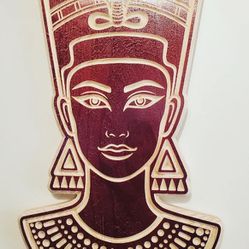 Handmade Nefertiti Wooden Carvin