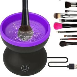 Electric Makeup Brush Cleaner Machine, Silicone Brush Cleaner Machine Beauty Blender Cleanser For Beauty Makeup Brushes