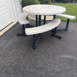 Outdoor Table with benches