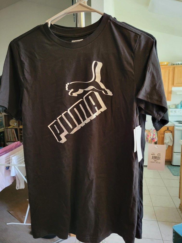 New Puma Tee black with tags Boys Size 14/16