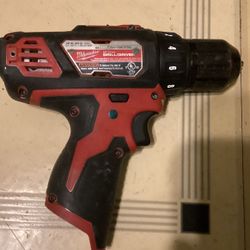 MILWAUKEE 3/8” DRILL/DRIVER #  2407-20 2 SPEED MODEL 12 VOLT
