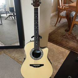 Ovation Guitar 3863 Pinnacle Cream MIJ