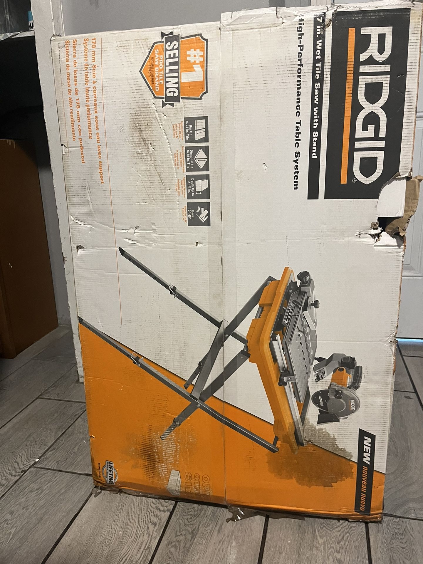 9 Amp 7 in. Blade Corded Wet Tile Saw with Stand