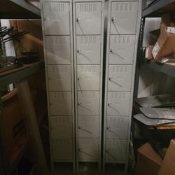 3  6ft Tall Storage Lockers