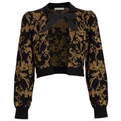Alice + Olivia's Kitty jacquard-knit cardigan XS