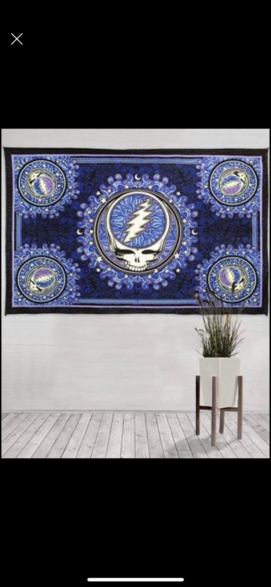 Sunshine Joy Grateful Dead Steal Your Face Tapestry Dan Morris Tablecloth Wall Art Beach