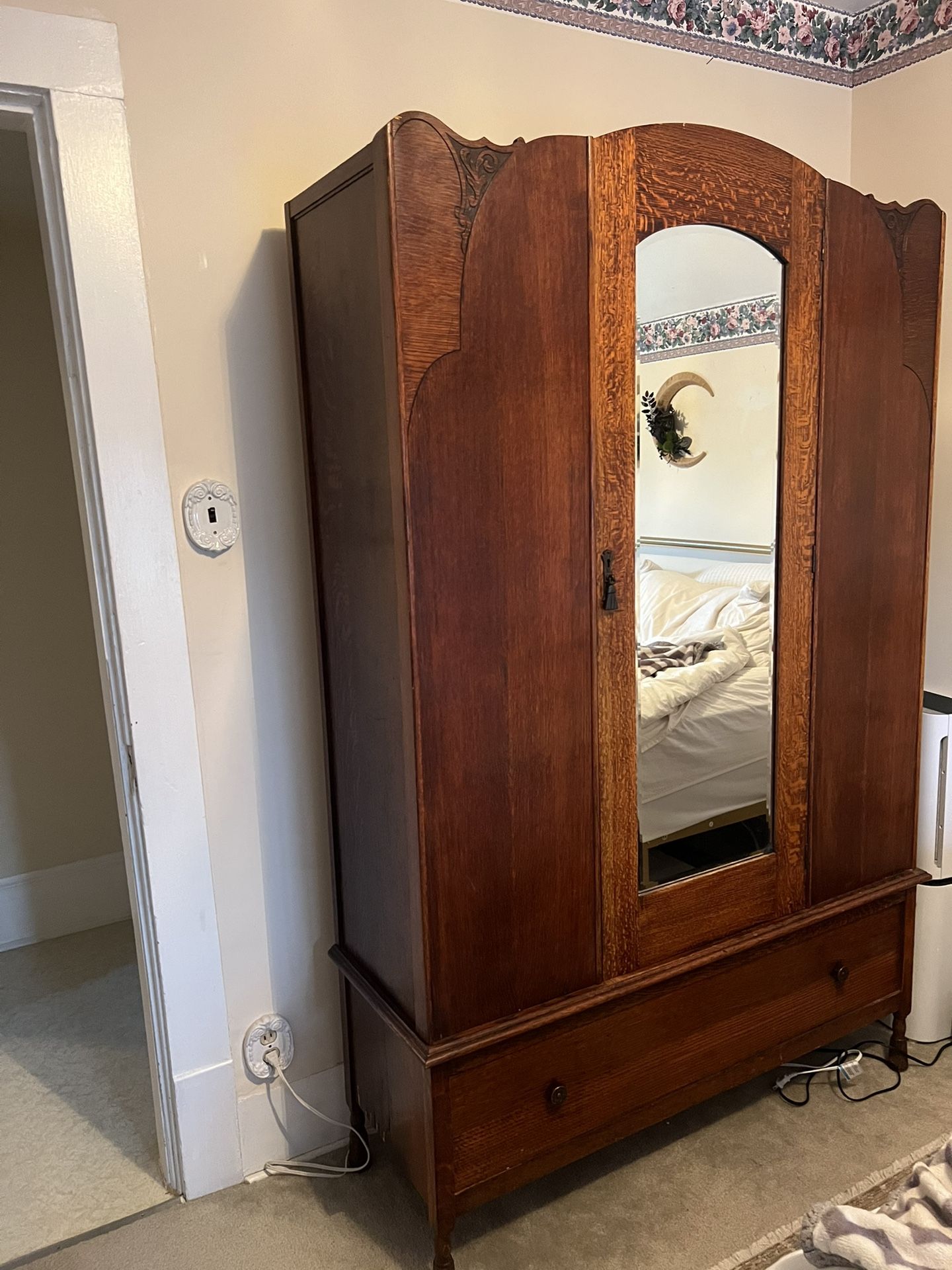 Armoire, Closet, Dresser, Mirror.