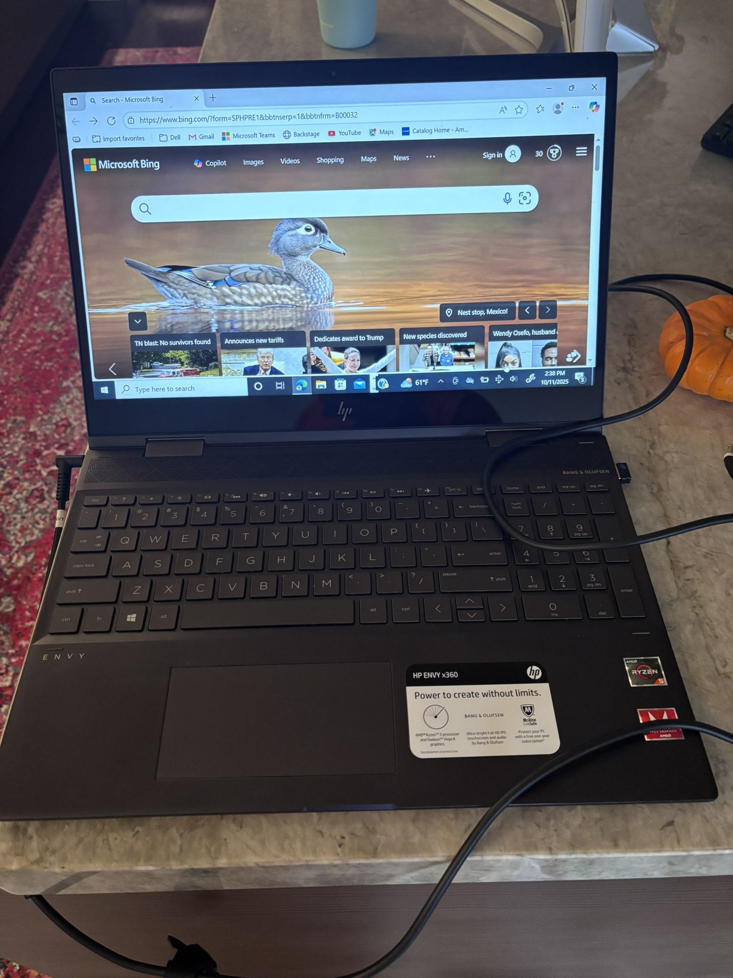 HP ENVY X360 Laptop  With Charger 